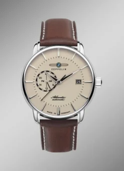 Zeppelin-Automatik-Herrenuhr mit Lederband Herren Automatikuhren
