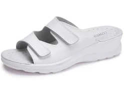 Discount Zweierpack klassische Damen-Pantoletten, Weite H, mit Klettverschluss Damen Pantoletten
