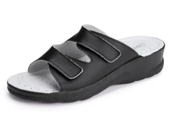 Discount Zweierpack klassische Damen-Pantoletten, Weite H, mit Klettverschluss Damen Pantoletten