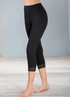 Damen Mona Leggings|Freizeithosen<Zweierpack Leggings mit toller Spitze