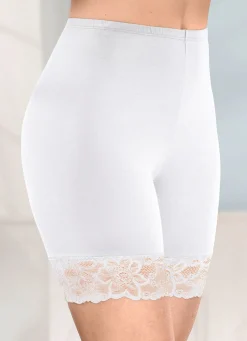 New Zweierpack Longpants mit Spitze an den Beinabschlüssen Damen Schlüpfer