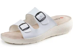 Online Zweierpack Pantoletten aus Nubuk- und Nappasynthetik Damen Pantoletten