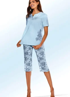 Damen Mona Schlafanzüge<Zweierpack Schlafanzüge mit platziertem Druck und wadenlanger Hose