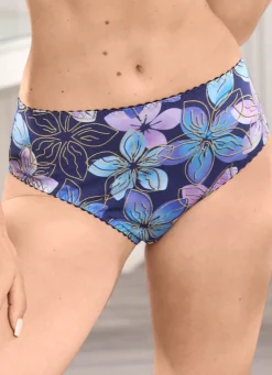 Hot Zweierpack Slips mit farbharmonischem Floraldessin Damen Slips